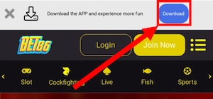 select the "Download BET68 app"
