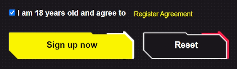 choose to complete to send the registration information